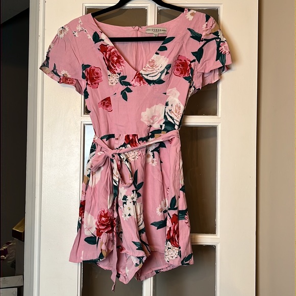 GUESS Olivette Pink Floral Romper - Picture 3 of 3